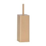 PLASTIC SQUARE TOILET BRUSH SAND BEIGE WITH HOLDER