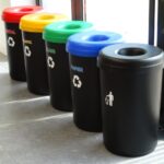 PLASTIC RECYCLE BIN 60LT WITH OPENING